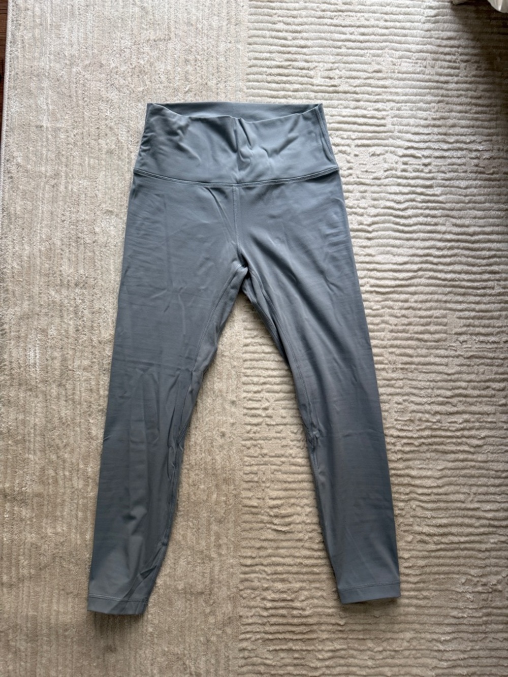 High-Waist Blue-Gray Performance Leggings